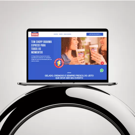 Versão para desktop do site Brahma Express Curitiba, layout responsivo criado pela Agência Kanka