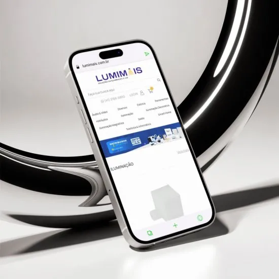 Versão mobile do site Lumimais, desenvolvida pela Agência Kanka
