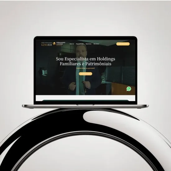 Versão para desktop do site Lunardi, layout responsivo criado pela Agência Kanka