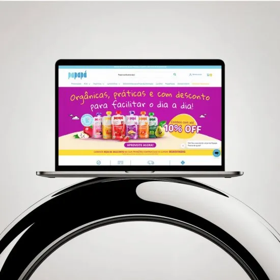 Versão para desktop do site Papapá, layout responsivo criado pela Agência Kanka