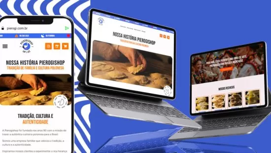 Site desenvolvido para Pieroguishop pela Agência Kanka – imagem de capa