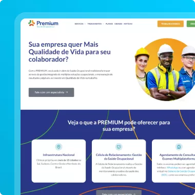 Site desenvolvido para Premium Saúde pela Agência Kanka