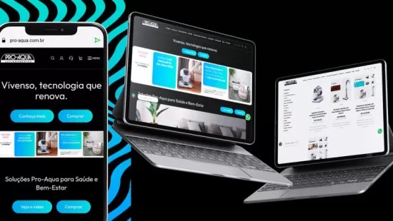 Site desenvolvido para Pro Aqua pela Agência Kanka – imagem de capa