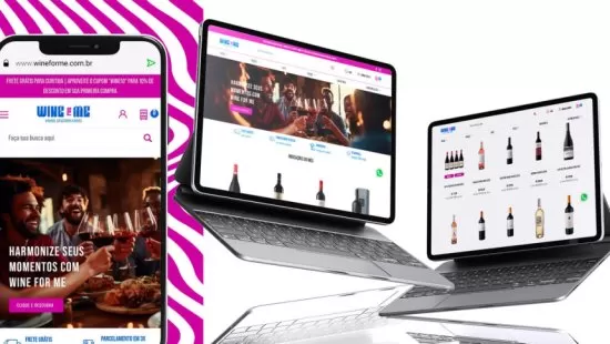 Site desenvolvido para Wine for me pela Agência Kanka – imagem de capa